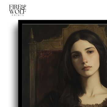 Vintage Portrait Art Print | Moody Wall Art | Dark Academia Home Decor, 5 of 11