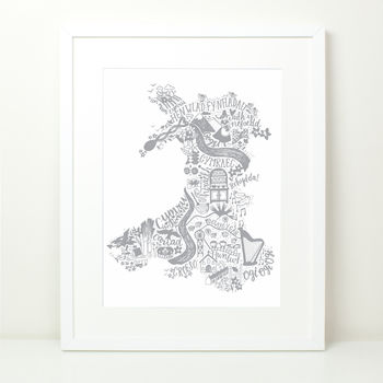 Wales Map Print, 2 of 5