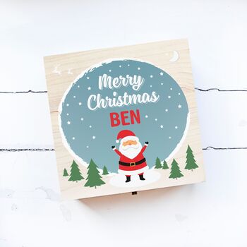 Personalised Gonk Or Santa Christmas Eve Wooden Box Various Designs, 6 of 10