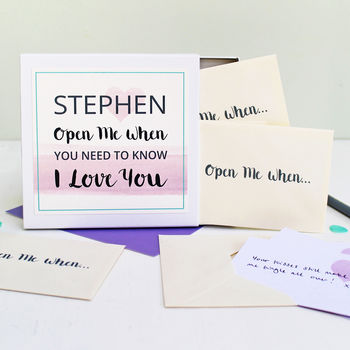 Personalised 'Open Me When' Love Messages, 3 of 5