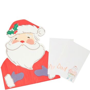 Christmas Santa Shaped Napkins And Place Cards, 5 of 5