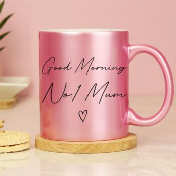 Personalised Mother's Day Pink Glitter Ceramic Mug, 5 of 12