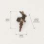 Antique Brass Woodland Hare Cabinet Knob, thumbnail 6 of 7
