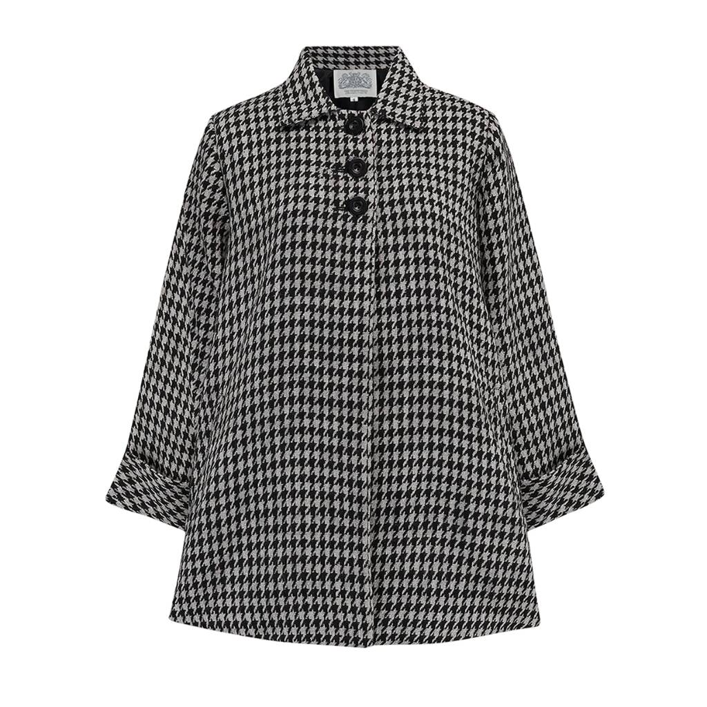Swing Jacket In Houndstooth Vintage 1940s Style, 1 of 2