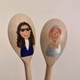 Handpainted Custom Wooden Spoon Couples Set, thumbnail 7 of 9