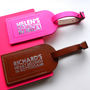 Leather Luggage Tag With Metallic Print, thumbnail 5 of 9