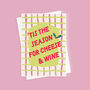 Cheese And Wine Season Funny Christmas Card, thumbnail 1 of 3