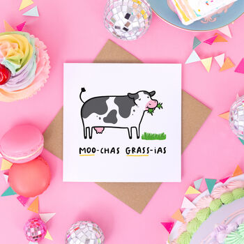 Moo Chas Grass Ias Thank You Card, 2 of 2