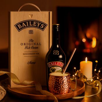 Personalised Baileys Original Irish Cream Liqueur Gift Set With Copper Mug, 2 of 5