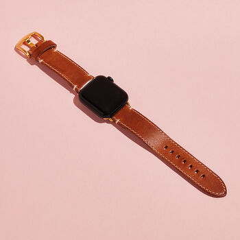 Personalised Leather Apple Watch Strap, 3 of 10