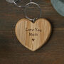 Send With Love 'Love You Mum' Oak Heart Keyring, thumbnail 1 of 2