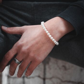 Mens Freshwater Pearl Bracelet Chain, 5 of 8