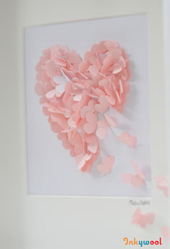 Shocking Pink 3D Framed Butterfly Heart, 5 of 9