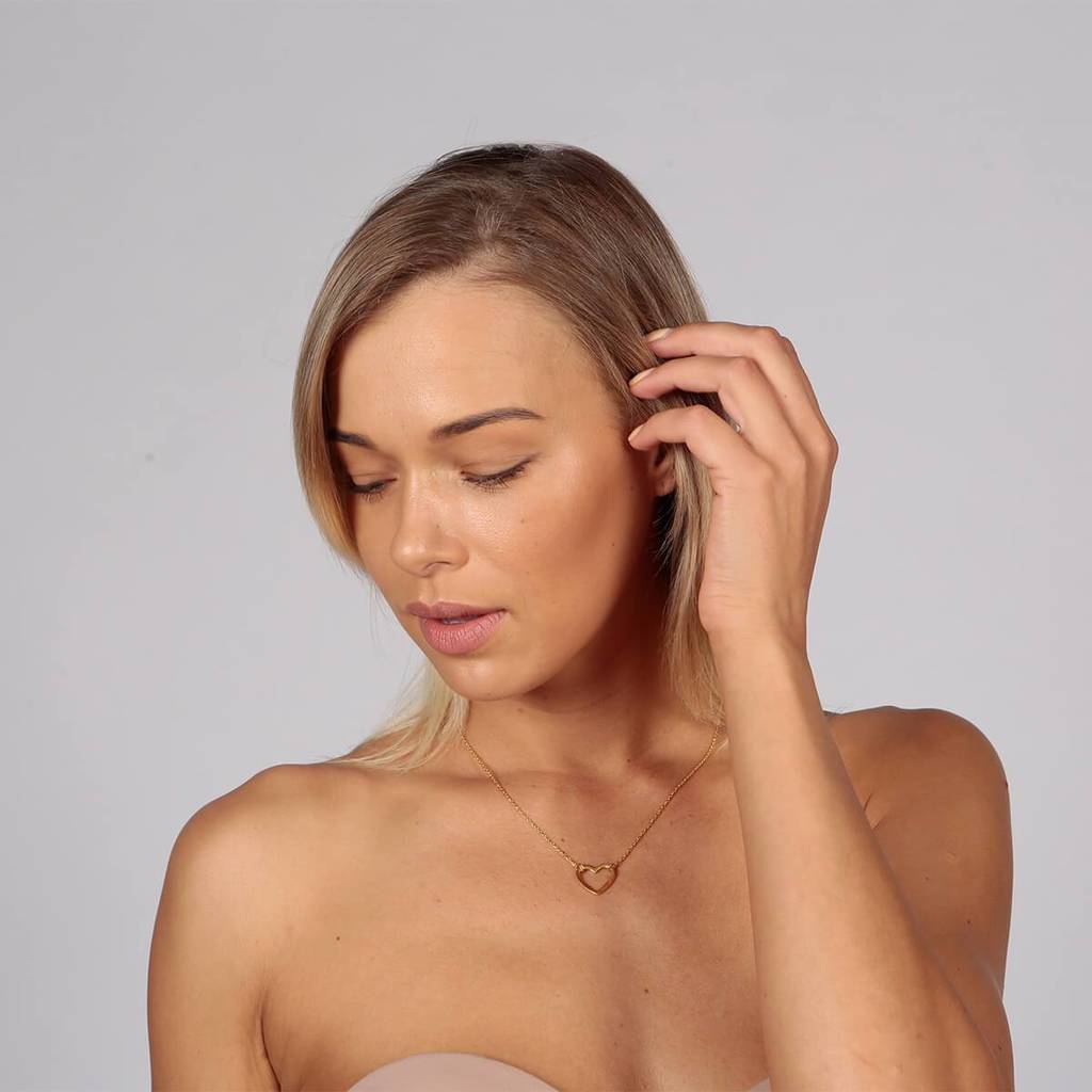 Gold Heart Necklace Gift For Her By Amara Amara Notonthehighstreet