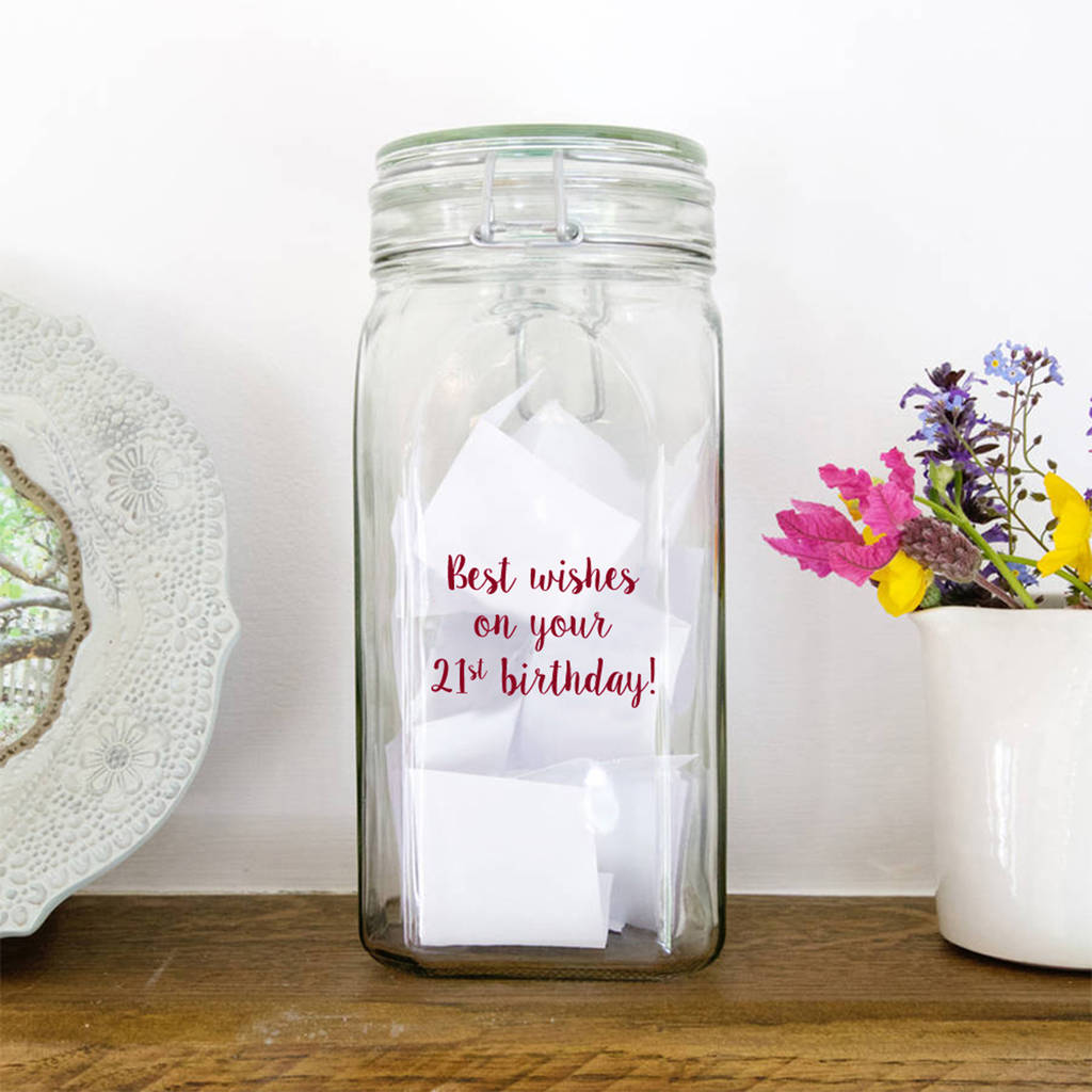 personalised birthday wish jar by jonny's sister
