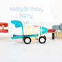Wooden Planes And Rocket Toys In Personalised Bag, thumbnail 4 of 5