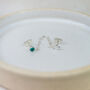 Sterling Silver Heart Birthstone Chained Mini Studs, thumbnail 1 of 2