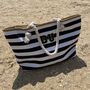 Personalised Large Black White Stripe Rope Beach Bag, thumbnail 4 of 6