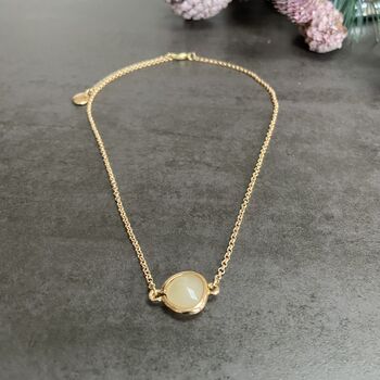 Gold Plated Opal Surround Necklace, 4 of 4