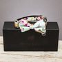 The Barnes Blue Floral Dog Collar Bow Tie, thumbnail 2 of 5