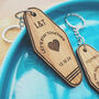 Personalised Motel Keyring Heart And Song Lyrics, thumbnail 3 of 3