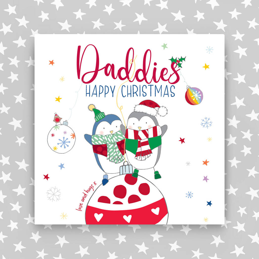 Christmas Card For Daddies Gay Dad Christmas Card By Molly Mae®