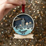 Personalised Winter Seascape Christmas Decoration, thumbnail 3 of 4