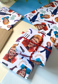 Cilla Inspired Wrapping Paper, Retro Camp 80s Gift Wrap, 12 of 12