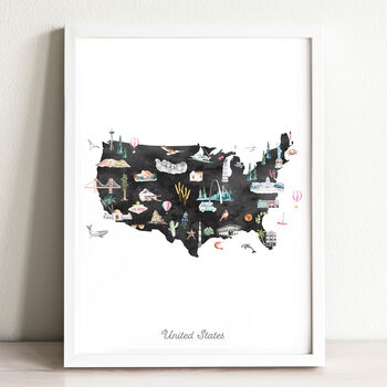 United States Illustrated Map Art Print, 4 of 10