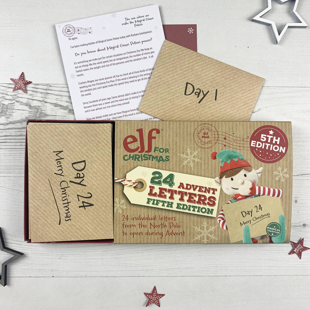 Elf Advent Calendar 24 Elf Letters From The North Pole, 1 of 6