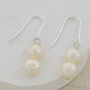 Double Freshwater Pearl Earrings, thumbnail 2 of 5