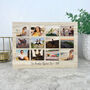 Personalised Freestanding Twelve Photo Giant Wooden Block 15cm X 21cm Landscape, thumbnail 2 of 5
