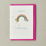 Happy Birthday Rainbow 'Iron On Patch' Greeting Card, thumbnail 1 of 2