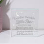 Personalised Glass Block – Twinkle Twinkle Little Star New Baby Gift, thumbnail 1 of 2
