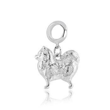 Pomeranian Charm Sterling Silver, 2 of 11