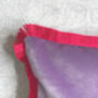 Lilac/Pink Velvet Tassel 13' x 18' Cushion Cover, thumbnail 6 of 10