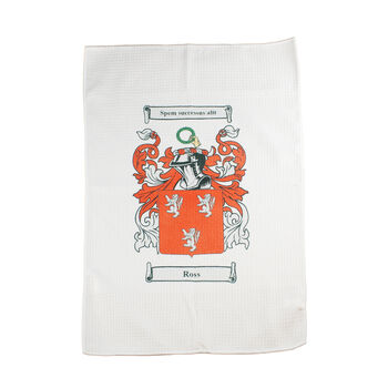 Tea Towel Personalised With Coat Of Arms In Full Colour, 7 of 7