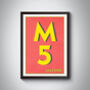 M5 Manchester Typography Postcode Print, thumbnail 5 of 10