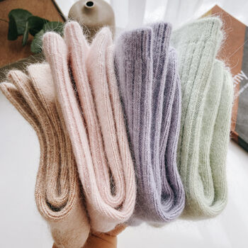 Angora Wool Socks For Women, 4 of 12