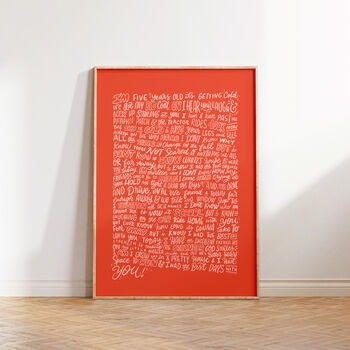 Taylor Swift Poster, The Best Day Song Lyrics Print, 7 of 10