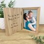 Personalised Oak Father's Day Handwriting Photo Frame, thumbnail 3 of 9