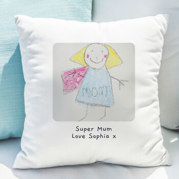 Personalised Photo Cushion Gifts Child's Drawing, 7 of 10
