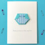 New Baby Boy Or Girl Stripe Nappy Card, thumbnail 1 of 12