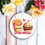 Cute Burger And Chips Love Decoration, thumbnail 2 of 2