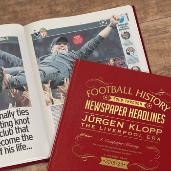 Jürgen Klopp Liverpool Years Personalised Football Gift Newspaper History Book, 8 of 10