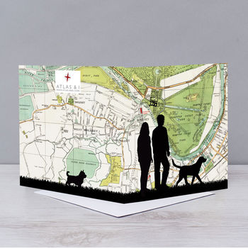 Couple Walking In Hampton Court Park Card, 2 of 2