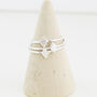 Sterling Silver Mini Diamond Charm Ring, thumbnail 3 of 5