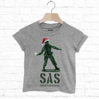 Sas Santa's Air Service Kids Christmas T Shirt, 2 of 2