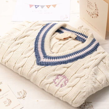 Toffee Moon First Birthday Personalised Cricket Jumper, 5 of 12
