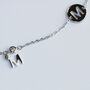 Sterling Silver M Initial Anklet, thumbnail 3 of 5